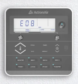 ActronAir ducted air conditioner system L series error code E8