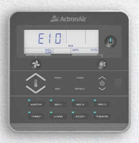 ActronAir ducted air conditioner system LR7 error code E10