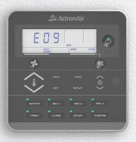 ActronAir ducted air conditioner system LR7 error code E9