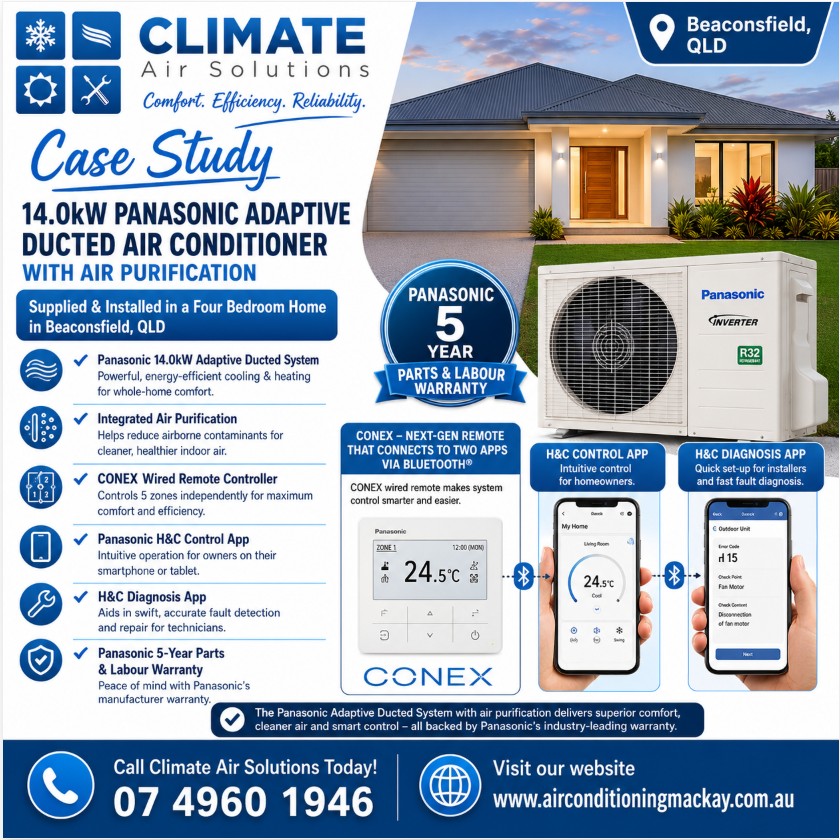 Ducted air conditioner installation Beaconsfield QLD
