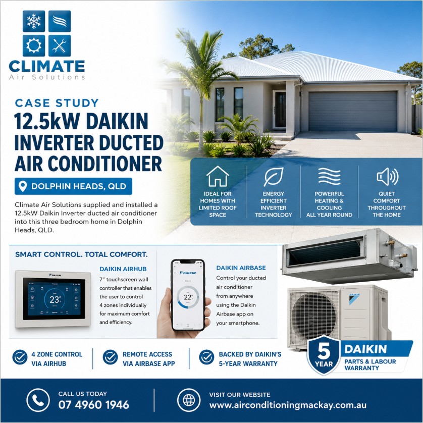 Ducted air conditioner installation Dolphin Heads QLD