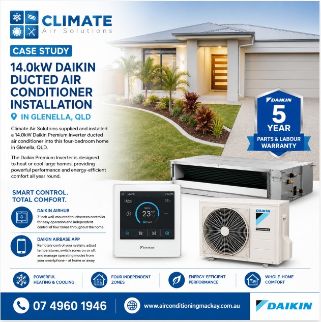 Ducted air conditioner installation Glenella QLD