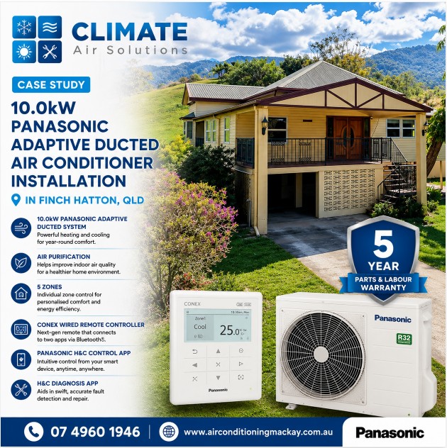 Ducted air conditioner installation Finch Hatton QLD