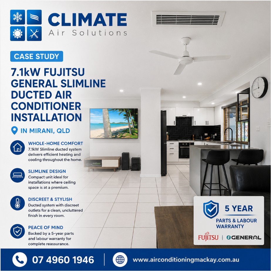 Ducted air conditioner installation Mirani QLD