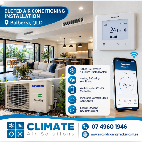 Ducted air conditioner installation Balberra QLD
